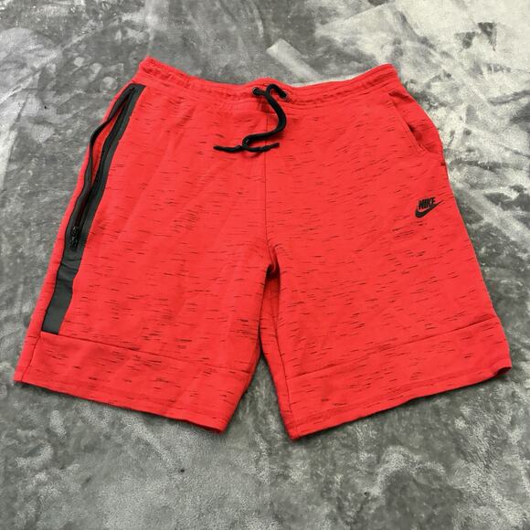 Nike Tech Fleece Shorts Men’s Sz.XL Red Sportswear Sweat Causal Basketball - Picture 1 of 11